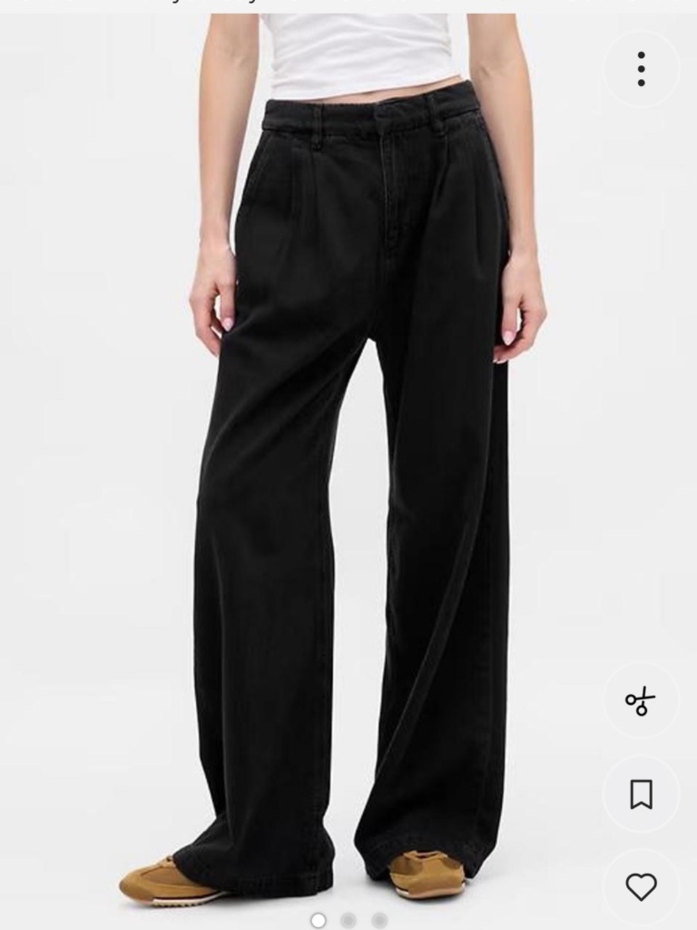 GAP Black Wide-Leg Trouser Jeans